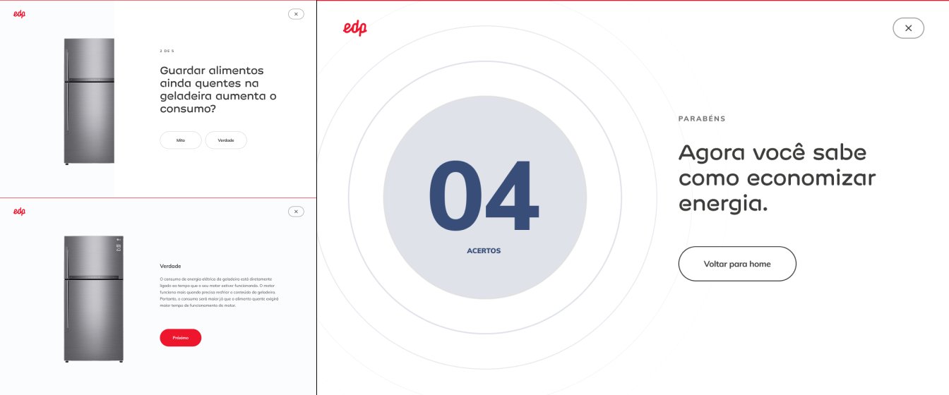 EDP themed homepage variations — energy awareness campaigns
