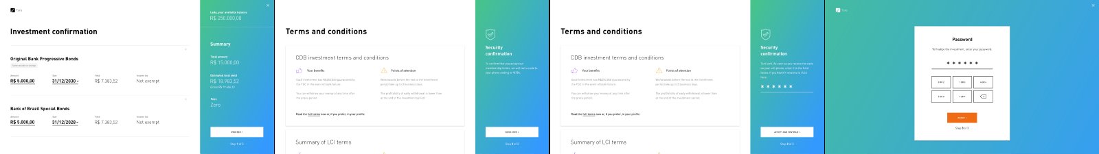 Toro asset investing flow — acquisition and onboarding screens