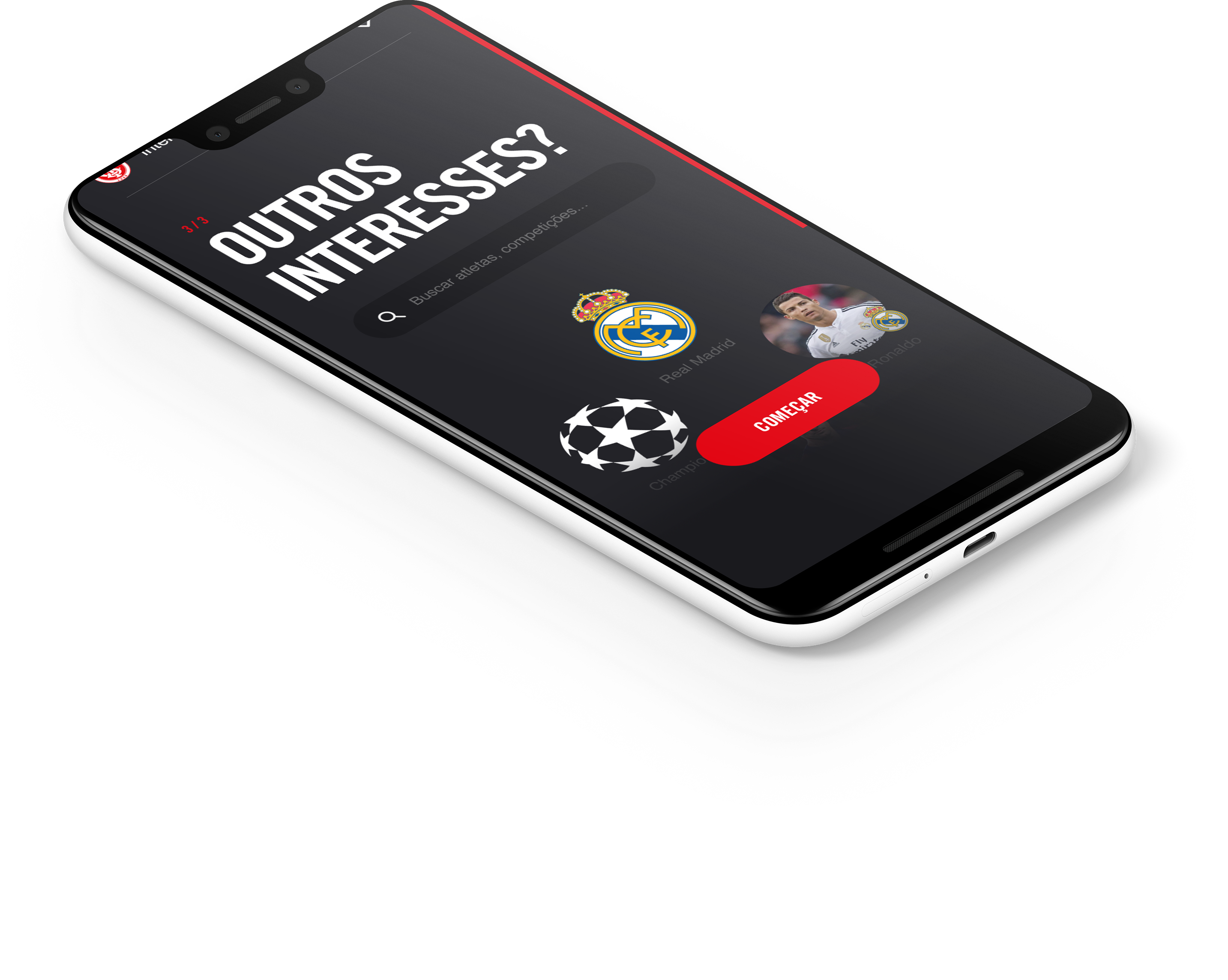 Google Pixel with Turner Sports app — onboarding flow