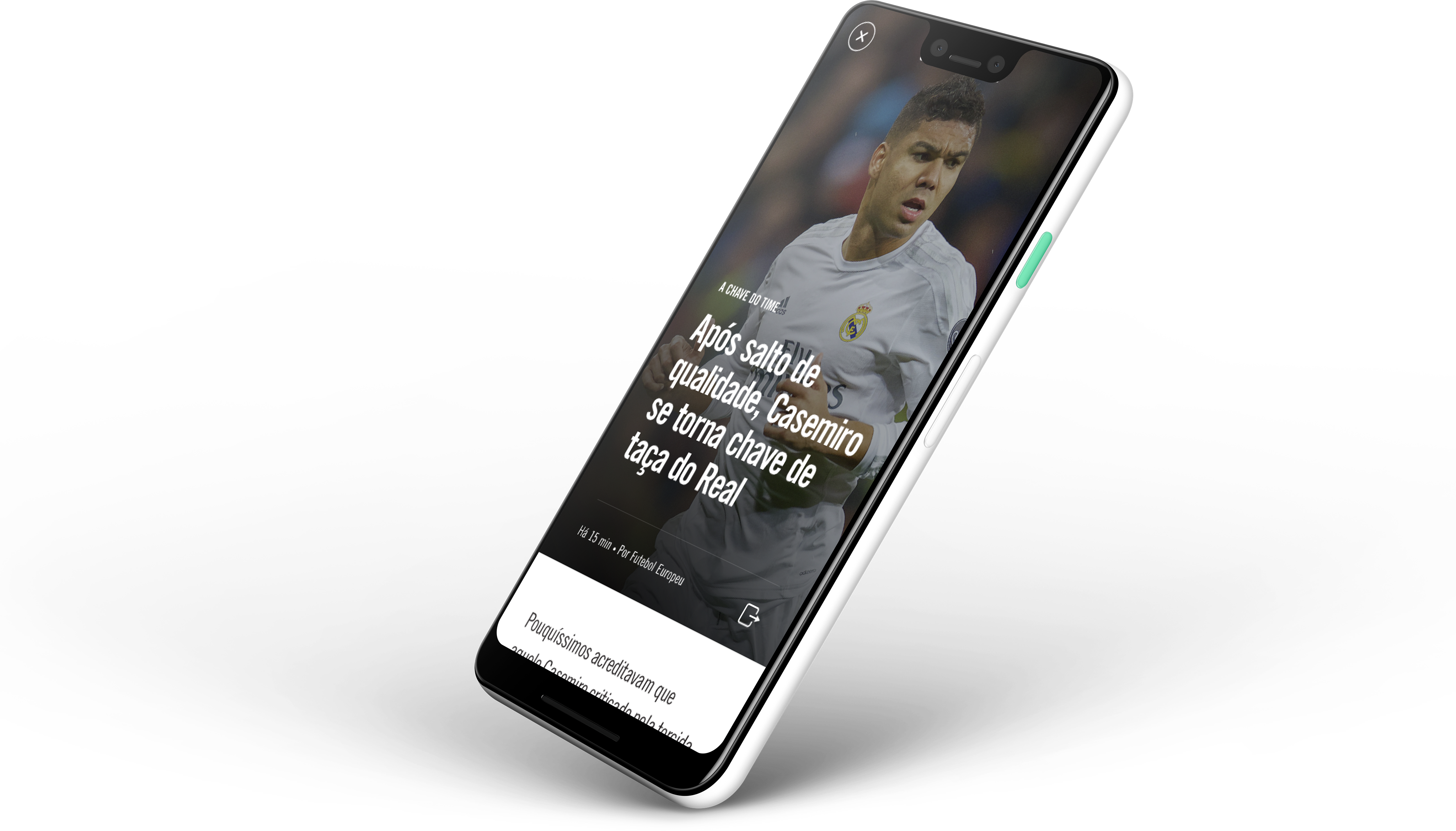 Google Pixel with Turner Sports app — article detail view